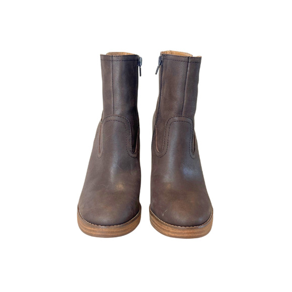 Lucky Brand Quintei Bootie Platform Boots Ankle Western Brown Women's Size 8M - Picture 3 of 9